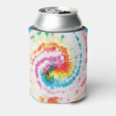 Spiraal stropdas-kleurstof, regenboog wervelpatroo blikjeskoeler (Blikje Achterkant)