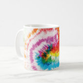 Spiraal stropdas-kleurstof, regenboog wervelpatroo koffiemok (Voorkant links)