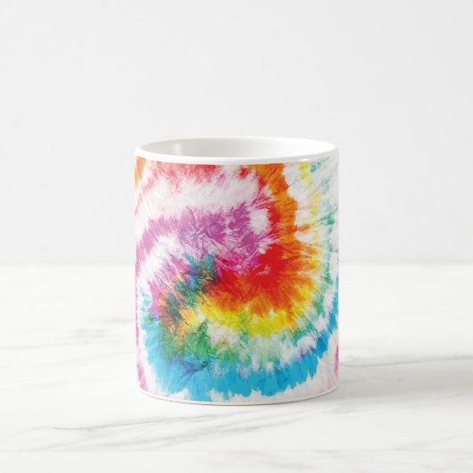 Spiraal stropdas-kleurstof, regenboog wervelpatroo koffiemok (Center)