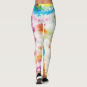 Spiraal stropdas-kleurstof, regenboog wervelpatroo leggings (Achterkant)