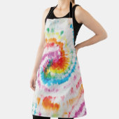 Spiraal stropdas-kleurstof, regenboog wervelpatroo schort (Insitu)