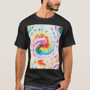 Spiraal stropdas-kleurstof, regenboog wervelpatroo t-shirt