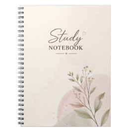 Spiraal studieboek | Esthetische pastel student Notitieboek