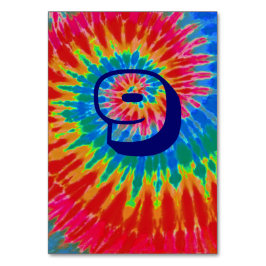 Spiraal Tie Dye Bruiloft Tafel Negen Kaart