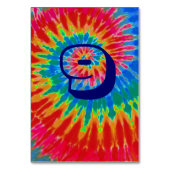 Spiraal Tie Dye Bruiloft Tafel Negen Kaart (Voorkant)
