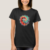 Spiraal Tie Dye  Mandala Geometrie Gaia Yoga M T-shirt (Voorkant)