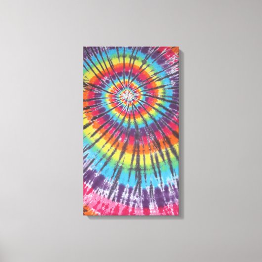 Spiraal Tie Dye Stretched Canvas Afdruk (Voorkant)
