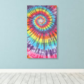 Spiraal Tie Dye Stretched Canvas Afdruk (Insitu (Houten vloer))