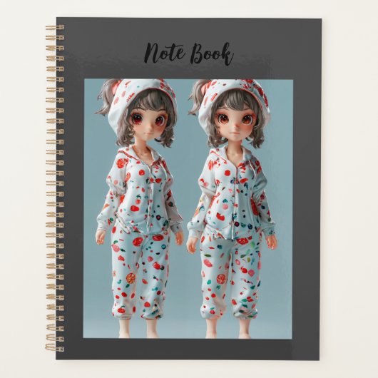 Spiraal twee schattige meisjes Photo Planner (Voorkant)