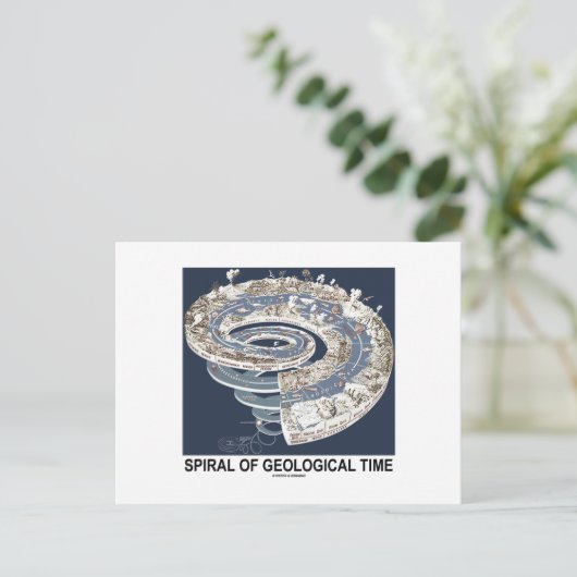 Spiraal van de geologische tijd (de wervelkolom va briefkaart (Staand voorkant)