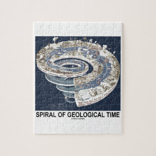 Spiraal van de geologische tijd (de wervelkolom va legpuzzel