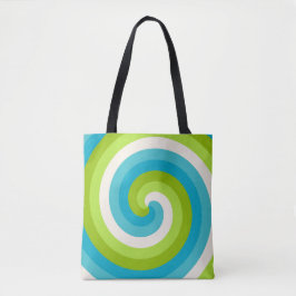 spiraal van de tropische twist tote bag