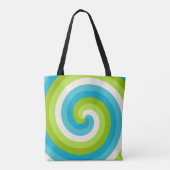 spiraal van de tropische twist tote bag (Achterkant)