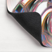 Spiraal van gouden klauwen in zacht roze tint papi muismat (Hoek)