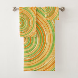 Spiraal van leuke citruskleuren bad handdoek