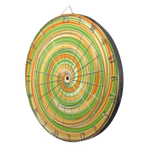 Spiraal van leuke citruskleuren dartbord (Voorkant Rechts)