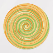 Spiraal van leuke citruskleuren labels (Design 1)