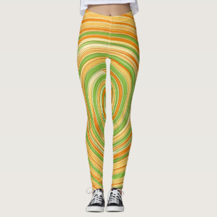 Spiraal van leuke citruskleuren leggings