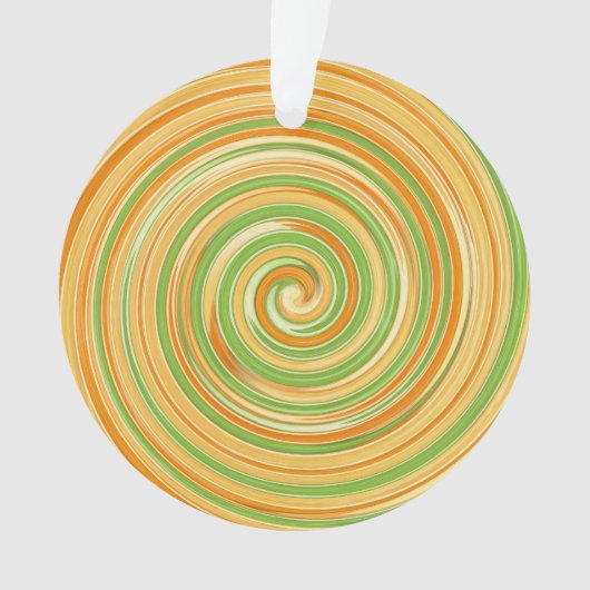 Spiraal van leuke citruskleuren ornament (voorkant)