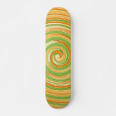 Spiraal van leuke citruskleuren persoonlijk skateboard (Voorkant)