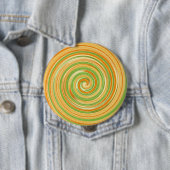 Spiraal van leuke citruskleuren ronde button 4,0 cm (In situ)