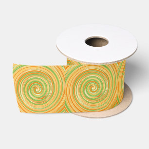 Spiraal van leuke citruskleuren satijnen lint