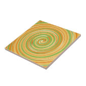 Spiraal van leuke citruskleuren tegeltje (Zijkant)