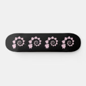 Spiraal van roze olifanten. skateboard (Horizontaal)