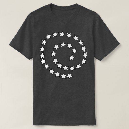 Spiraal van sterren t-shirt (Design voorkant)