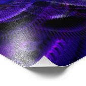 Spiraal ventilatorfractal donker Paars UV Pixel Foto Afdruk (Hoek)