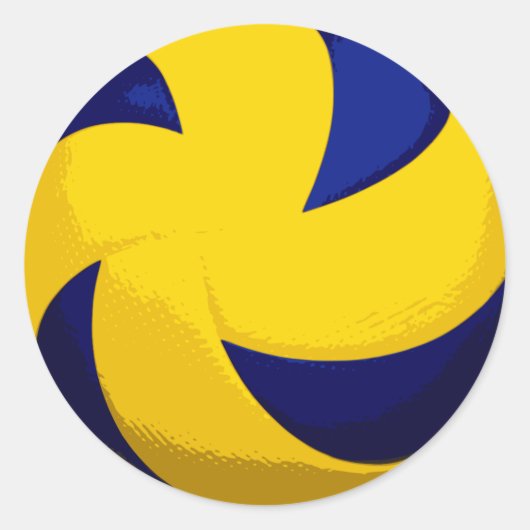 Spiraal Volleybal Stickers (Voorkant)