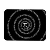 Spiraal voor Pi op Zwarte Decoratie Magneet (Horizontaal)