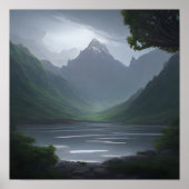 Spiraal vorm berg poster (Voorkant)