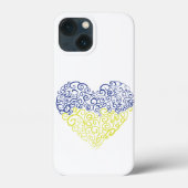 Spiraal wervelt mehandi hart Oekraïense vlag kleur Case-Mate iPhone Case (Achterkant)