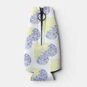 Spiraal wervelt mehandi hart Oekraïense vlag kleur Flesjeskoeler (Achterkant)