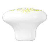 Spiraal wervelt mehandi hart Oekraïense vlag kleur Keramische Knop (Zijkant)