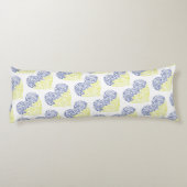 Spiraal wervelt mehandi hart Oekraïense vlag kleur Lichaamskussen (Achterkant)