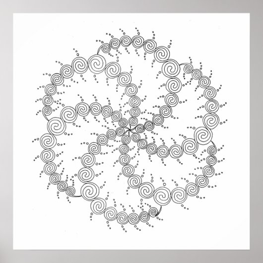 Spiraal wiel III Poster (Voorkant)