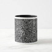 Spiraal - Zwart op Wit Mok (Midden)