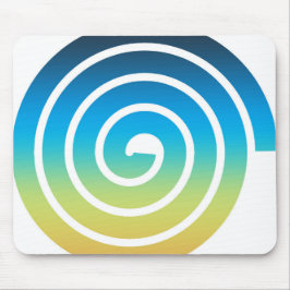 SPIRAALBLAUW EN GROEN MUISMAT