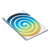 SPIRAALBLAUW EN GROEN NOTITIEBOEK (Rechterzijde)