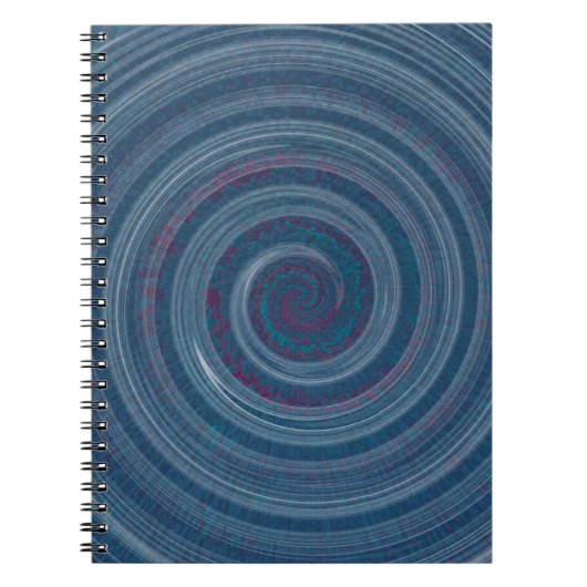 spiraalblauw - hypnotisch notitieboek (Voorkant)