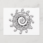 Spiraalbloem tattoo ontwerp briefkaart (Voorkant)