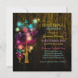 Spiraalbomen rustiek land Vrijgezellenfeest Kaart