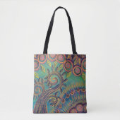 spiraalboom en cirkels canvas tas (Voorkant)