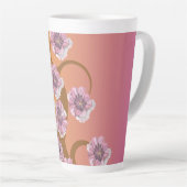 Spiraalboom Met Bloem Latte Mok (Rechterhoek)