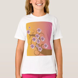 Spiraalboom met bloem T-shirt