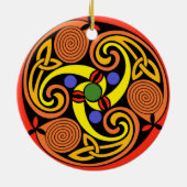 Spiraalcelvormig vormgeving keramisch ornament (Achterkant)