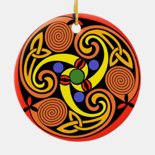 Spiraalcelvormig vormgeving keramisch ornament (Achterkant)