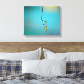 Spiraaldraad Thread Blauwe Abstracte Foto Tegel Canvas Afdruk (Insitu (Slaapkamer))